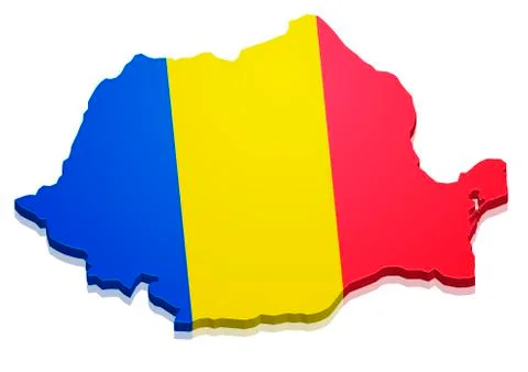 Map romania Stock Illustration