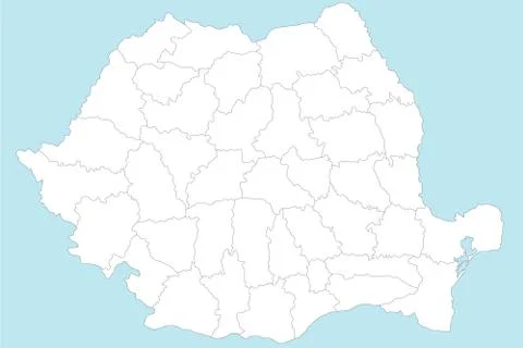 Map of Romania Stock Illustration