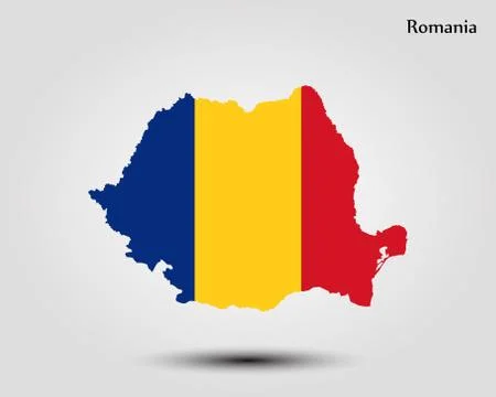 Map of Romania Stock Illustration