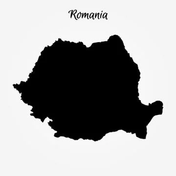 Map of Romania Illustrazione stock