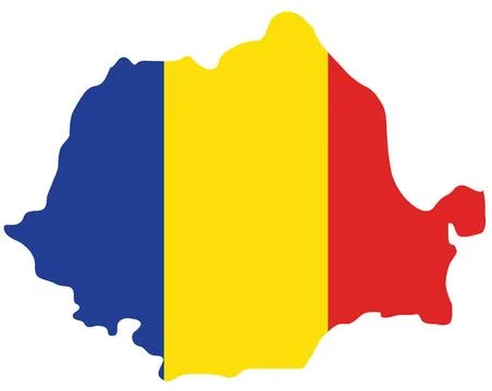 Map of romania map of romania in colors of romanian flag Copyright: xZoona... Stock Photos
