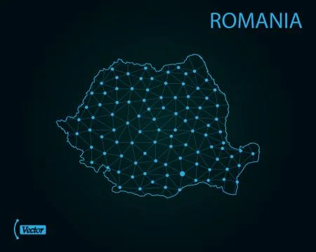 Map of Romania. Vector illustration. World map Illustrazione stock