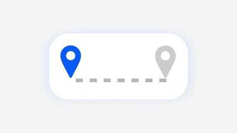 Map Route Navigation Pin Icon Stock Footage 340297551