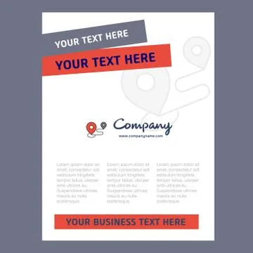 Map route  Title Page Design for Company profile ,annual report, presentation Illustrazione stock