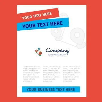 Map route  Title Page Design for Company profile ,annual report, presentation Illustrazione stock