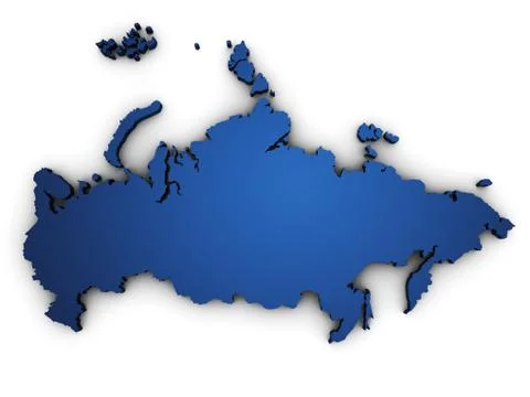 Map of russia 3d shape Stock Illustration