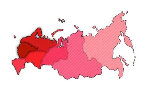 Map of Russia Stock Illustration