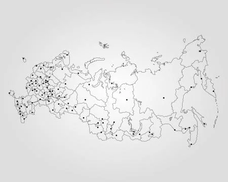 Map of Russia Stock Illustration