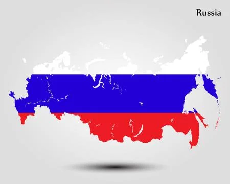 Map of Russia Stock Illustration