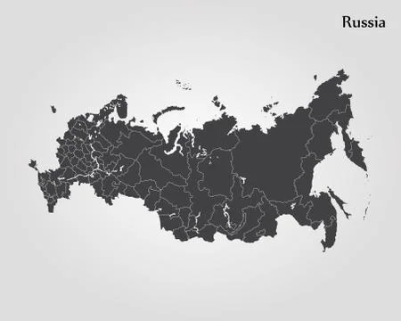 Map of Russia Stock Illustration
