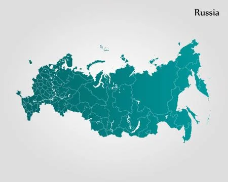 Map of Russia Stock Illustration