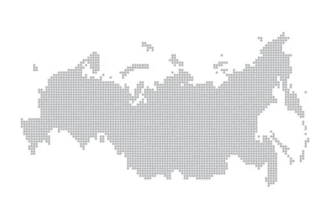 Map of russia. illustration geography vector cartography, Stock Illustration
