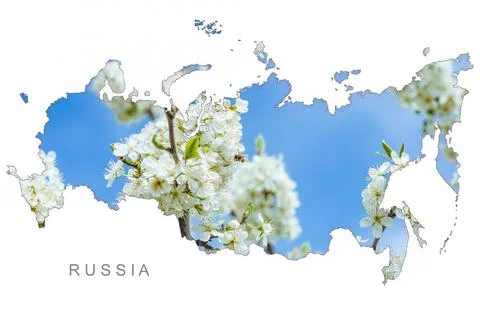 Map of Russia isolated Foto stock