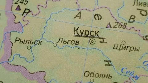 Map of Russia Stock Photos