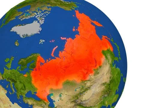 Map of Russia in red イラスト素材