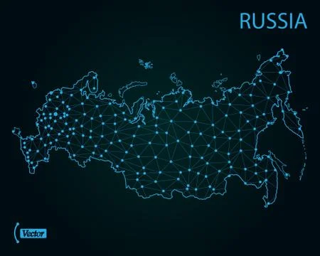 Map of Russia. Vector illustration. World map Stock-Illustration