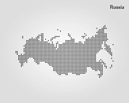 Map of Russia. Vector illustration. World map Stock Illustration
