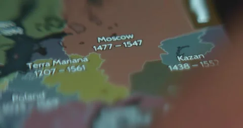 Map of Russia since year 650 AD Stock Footage 321755304