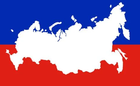 Map of the Russian Federation with the Crimea Stock Illustration