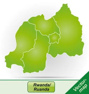 Map of rwanda Illustrazione stock