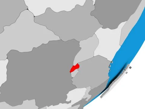 Map of Rwanda Stock Illustration