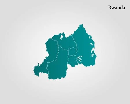 Map of Rwanda Stock Illustration