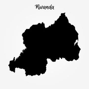 Map of Rwanda Stock Illustration