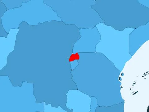 Map of Rwanda Stock Illustration