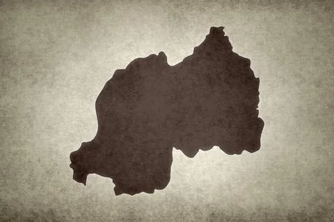 Map of Rwanda on a paper 스톡 일러스트