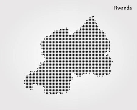 Map of Rwanda. Vector illustration. World map Stock Illustration