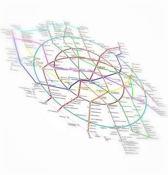 Map sabway Illustrazione stock