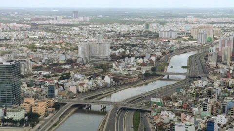 Map of Saigon. Vietnam. megalopolis Stock-Footage 37594671