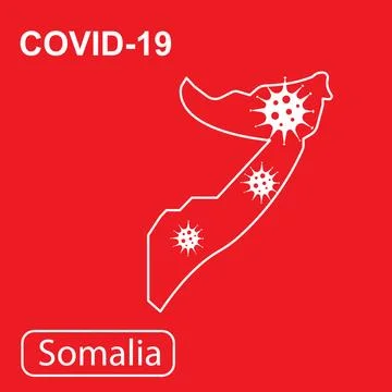 Map of Samolia labeled COVID-19. Vector illustration of a virus, coronavirus Stock Illustration