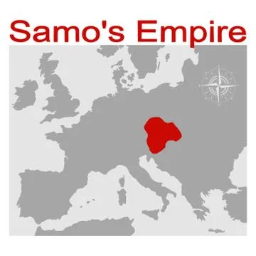 Map of the Samo's Empire Stock Illustration