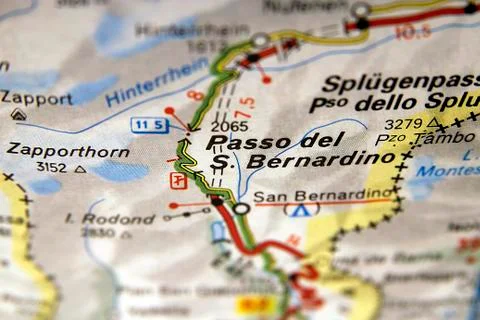 Map of San Bernardino Stock Photos