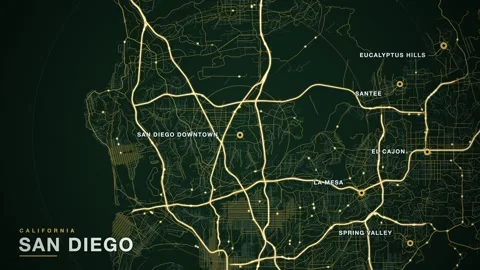 Map of San Diego Stock Footage 340893059