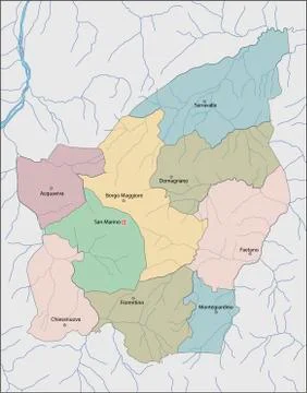 Map of San Marino Stock Illustration