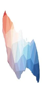 Map of Saona Island. Low poly illustration of the island. Geometric design .. Illustrazione stock