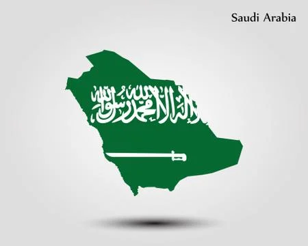 Map of Saudi Arabia Stock Illustration