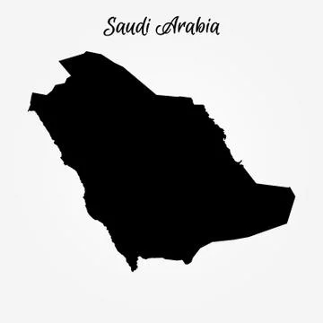 Map of Saudi Arabia Stock Illustration