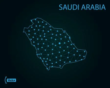 Map of Saudi Arabia. Vector illustration. World map Illustrazione stock