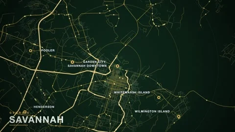 Map of Savannah Stock Footage 340891988