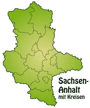 Map of saxony-anhalt Stock Illustration
