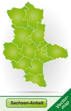 Map of saxony-anhalt Stock Illustration