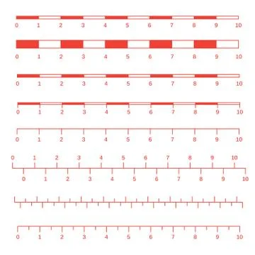 Map scales graphics for measuring distances. Scale measure map vector. Latitu Stock Illustration