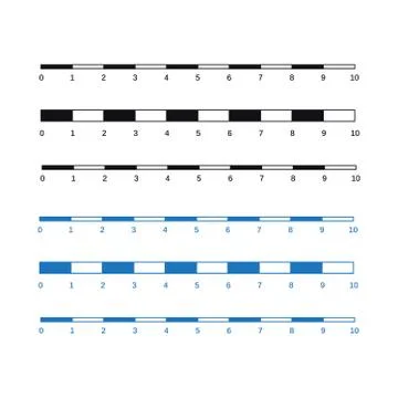 Map scales graphics for measuring distances. Scale measure map vector. Latitu Stock Illustration