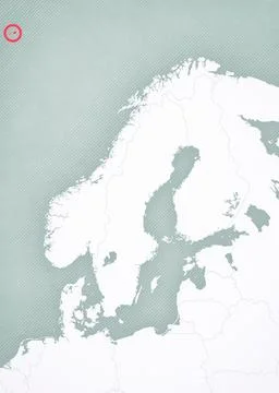Map of Scandinavia - Jan Mayen Stock Illustration