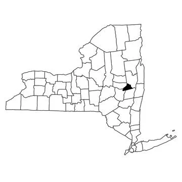 Map of Schenectady County in New York state on white background. single Cou.. Stock Illustration