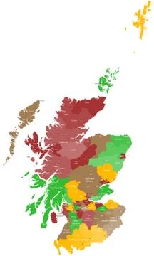 Map of Scotland Stock Illustration