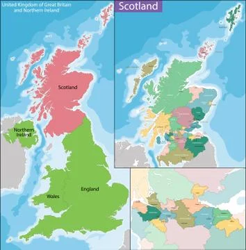 Map of Scotland Stock Illustration